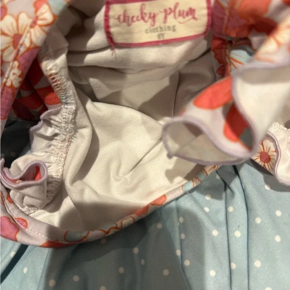 Cheeky Plum Floral and Polka Dot Ballet Outfit Size 6 - Picture 2 of 2